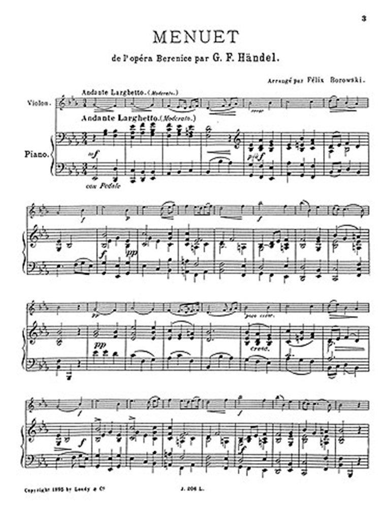 Menuet From Berenice Borowski